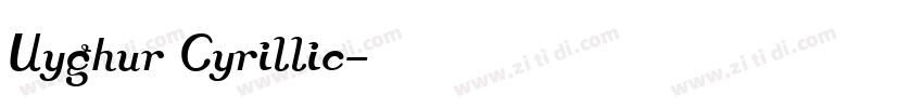 Uyghur Cyrillic字体转换